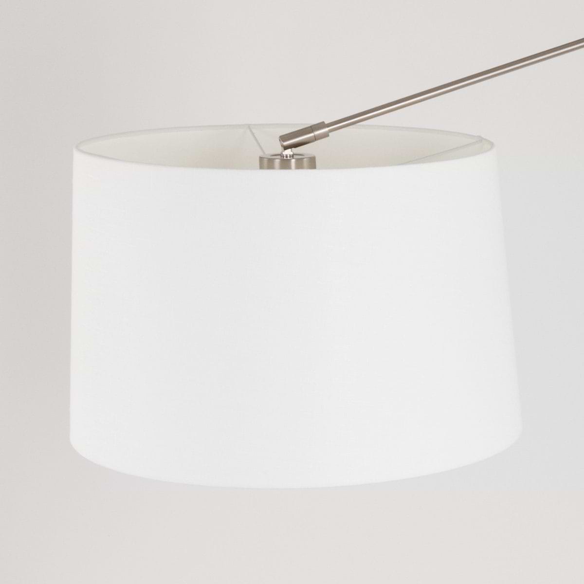 Hanglamp 1-lichts (armatuur) 3602+Kap 50*50*20 rond Be27 wit linnen - STEINHAUER