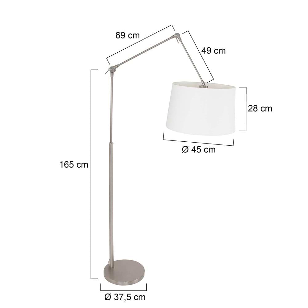 Hanglamp 1-lichts (armatuur) 3602+Kap 50*50*20 rond Be27 wit linnen, STEINHAUER - Afbeelding 7