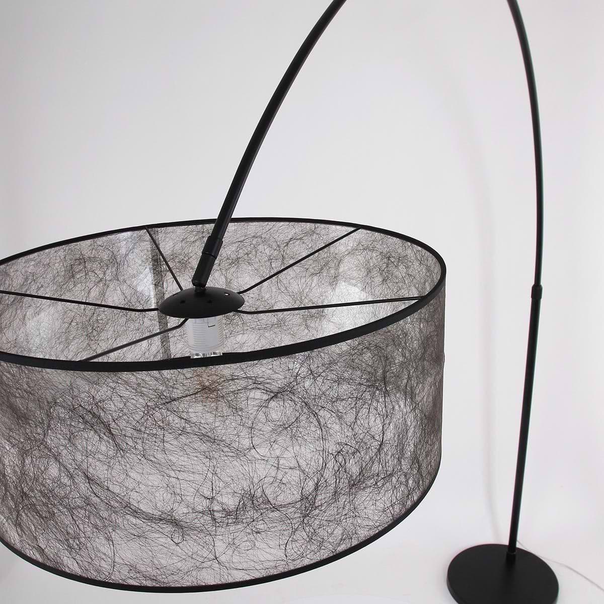 Wandlamp 1-lichts switch (armatuur)+Kap 30*25*18 rond Be27 linnen grijs - STEINHAUER