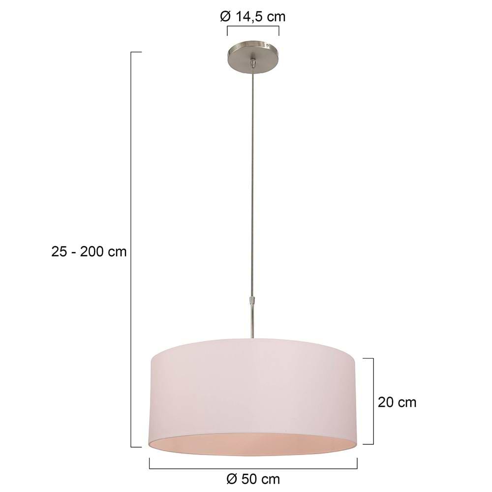 Hanglamp Stresa 9886ST Staal, Witte Kap STEINHAUER - Afbeelding 6