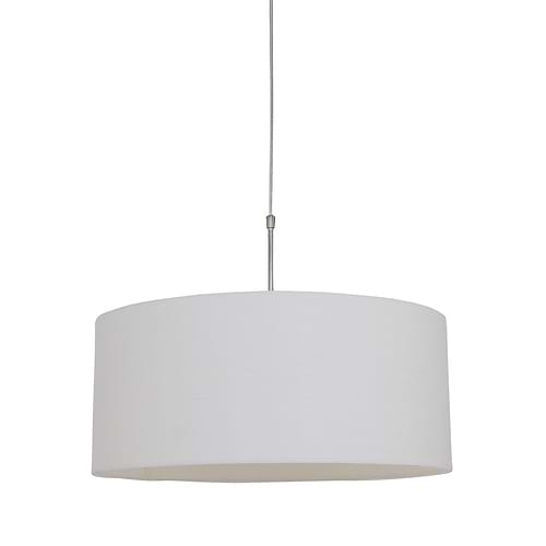 Hanglamp 1-lichts (armatuur) 3602+Kap 50*50*20 rond Be27 wit linnen - STEINHAUER