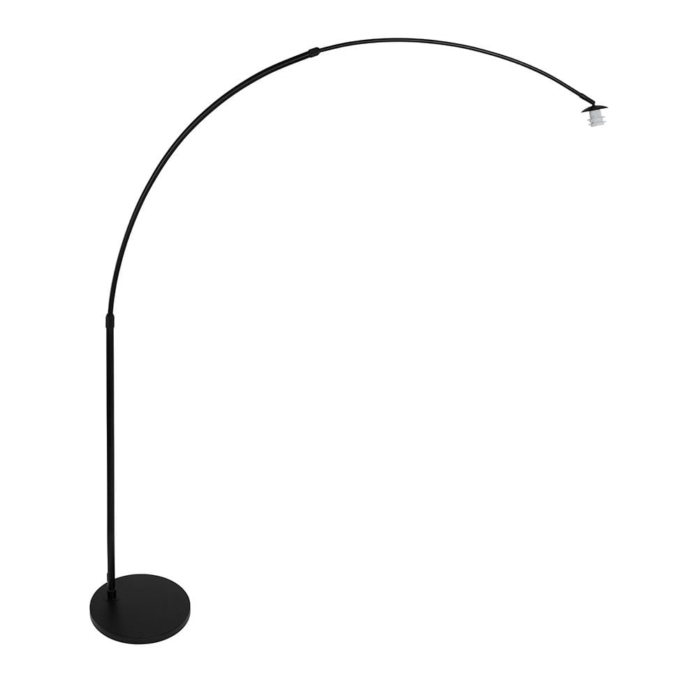 Vloerlamp 1-lichts boog (armatuur) 7268+Kap 50*50*20 rond Be27 grijs linnen - STEINHAUER