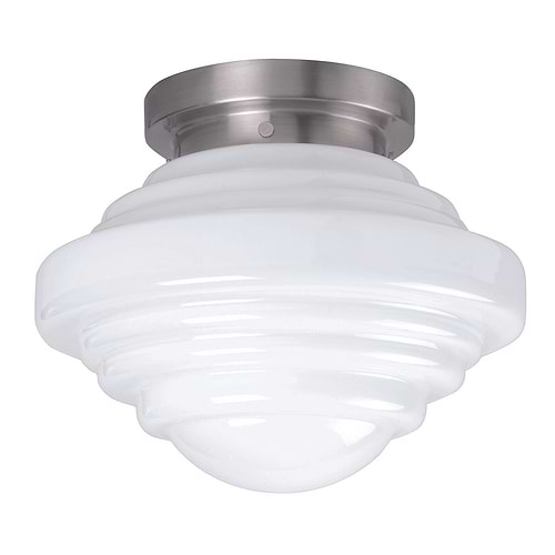 Plafondlamp - plafonnier -  Plafond armatuur inclusief glas  York 25 cm -  Opaal - Serie York - Lampen Plafondlamp - plafonnier -  Plafond armatuur inclusief glas High Light - G185000