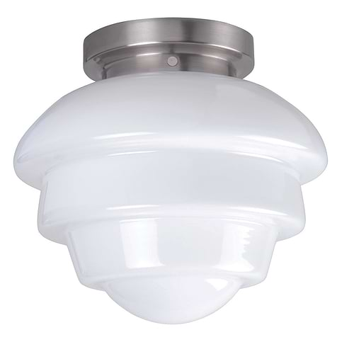 Plafondlamp - plafonnier -  Plafond armatuur inclusief glas  Oxford 25 cm -  Opaal - Serie Oxford - Lampen Plafondlamp - plafonnier -  Plafond armatuur inclusief glas High Light - G185300