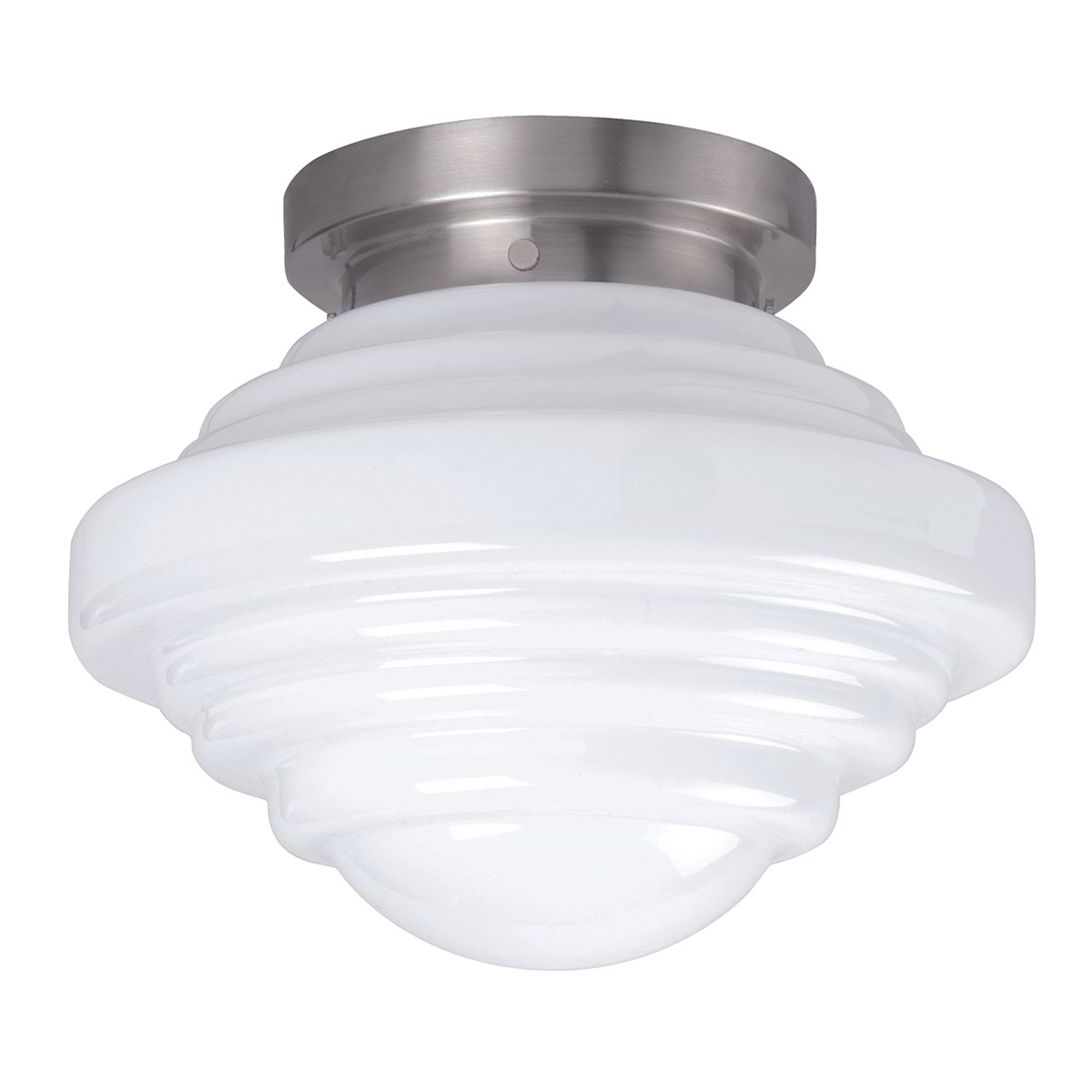 Plafondlamp - plafonnier -  Plafond armatuur inclusief glas  York 30 cm -  Opaal - Serie York - Lampen Plafondlamp - plafonnier -  Plafond armatuur inclusief glas High Light - G185500