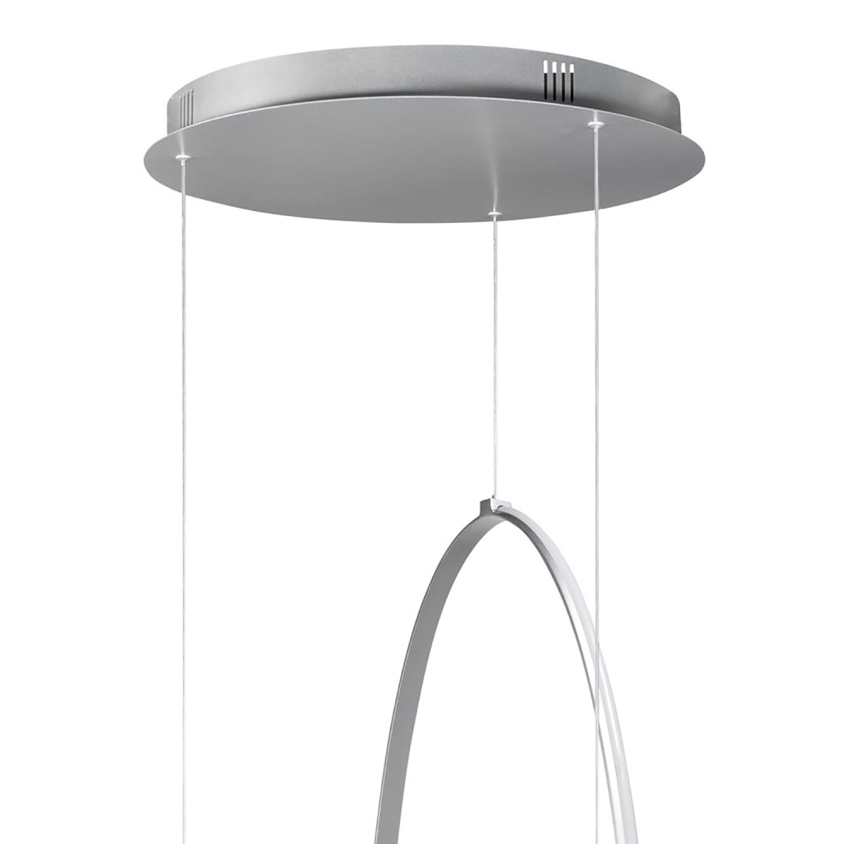 Hanglamp Olympia Oval 96W LED 2700K Zilver groot dimbaar - Serie Olympia - High Light - H580231