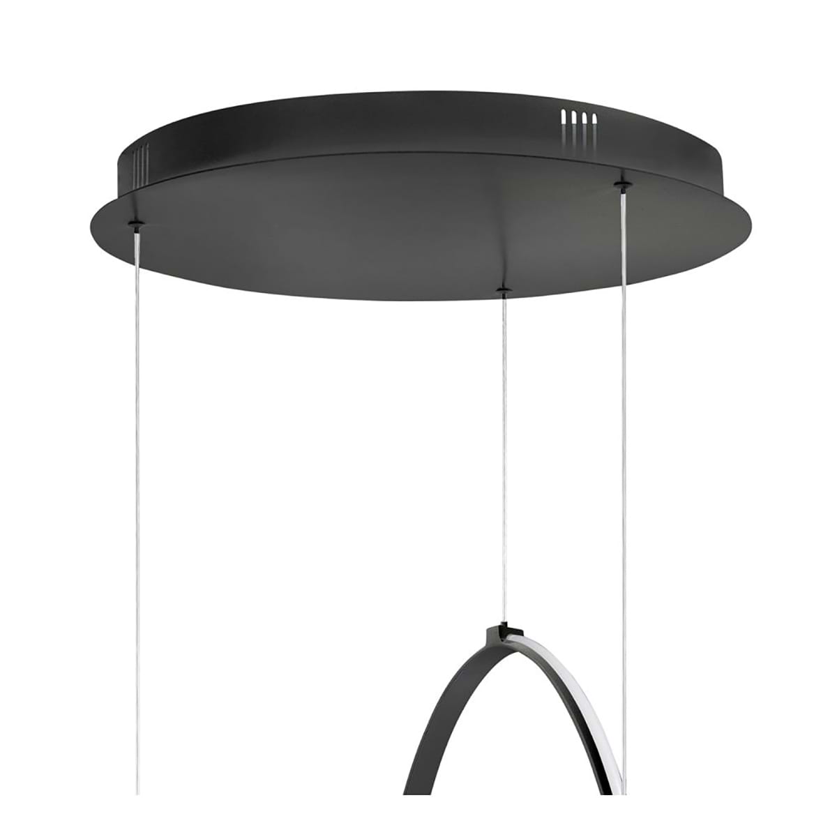 Hanglamp Olympia Oval 96W LED 2700K Zwart groot dimbaar - Serie Olympia - High Light - H580201