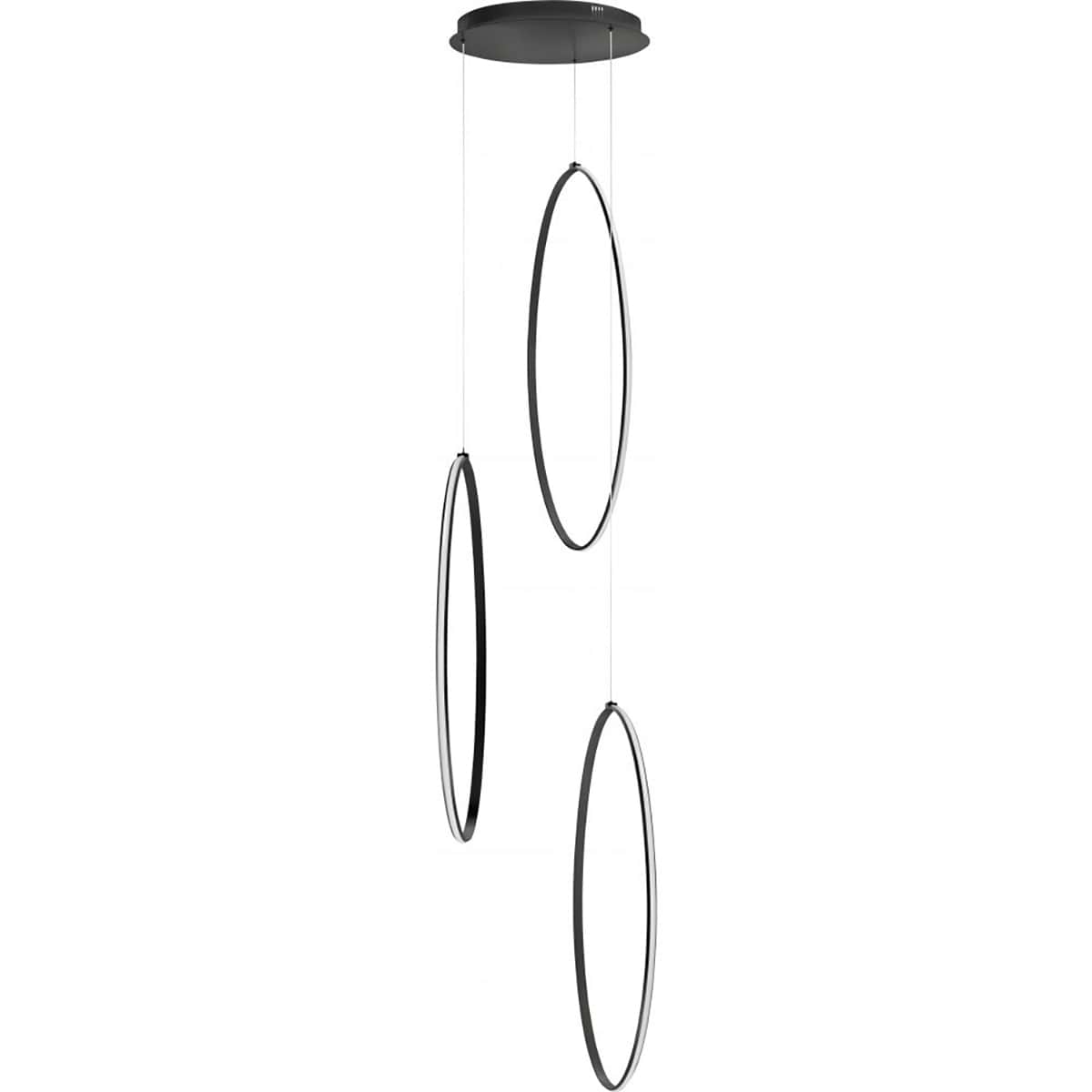 Hanglamp Olympia Oval 96W LED 2700K Zwart groot dimbaar - Serie Olympia - High Light - H580201