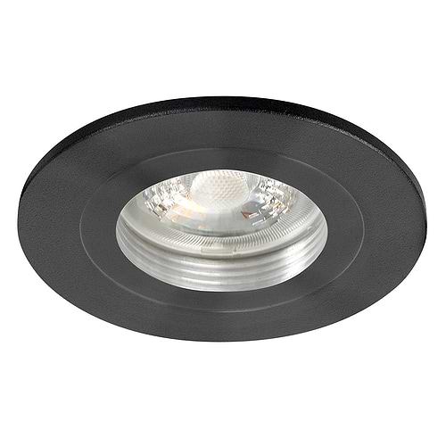 Inbouwspot Fix mat zwart - 55 mm -  De Fix serie spots van High Light schijnen naar beneden en zijn niet kantelbaar -  De inbouwspots kenmerken zich door de strakke ronde vorm -  De fitting is GU10 LED -  De spot wordt geleverd zonder lichtbron - maar deze is er gemakkelijk in te draaien dankzij de GU10 lamphouder (inclusief) -  In de spot passen vervangbare GU10 lichtbronnen van maximaal 35 Watt - LED -  De spot is ook dimbaar te maken met een externe wanddimmer (exclusief) -  In de Fix serie bevinden zich zwarte - witte en aluminium plafond inbouwspots -  S7815 - 01