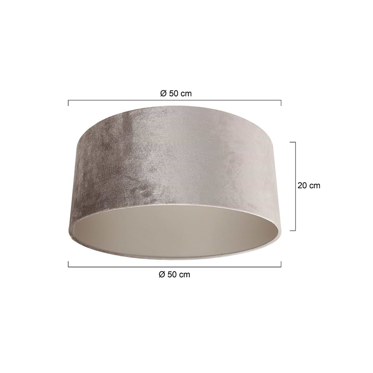 Kap 50*50*20 rond be27 zinc taupe  - Steinhauer