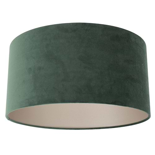 Kap 40*40*20 rond be27 velours green - groen - Steinhauer