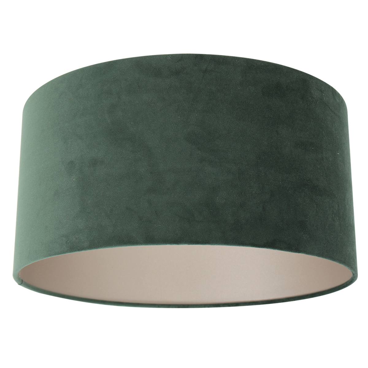 Kap 40*40*20 rond be27 velours green - groen - Steinhauer