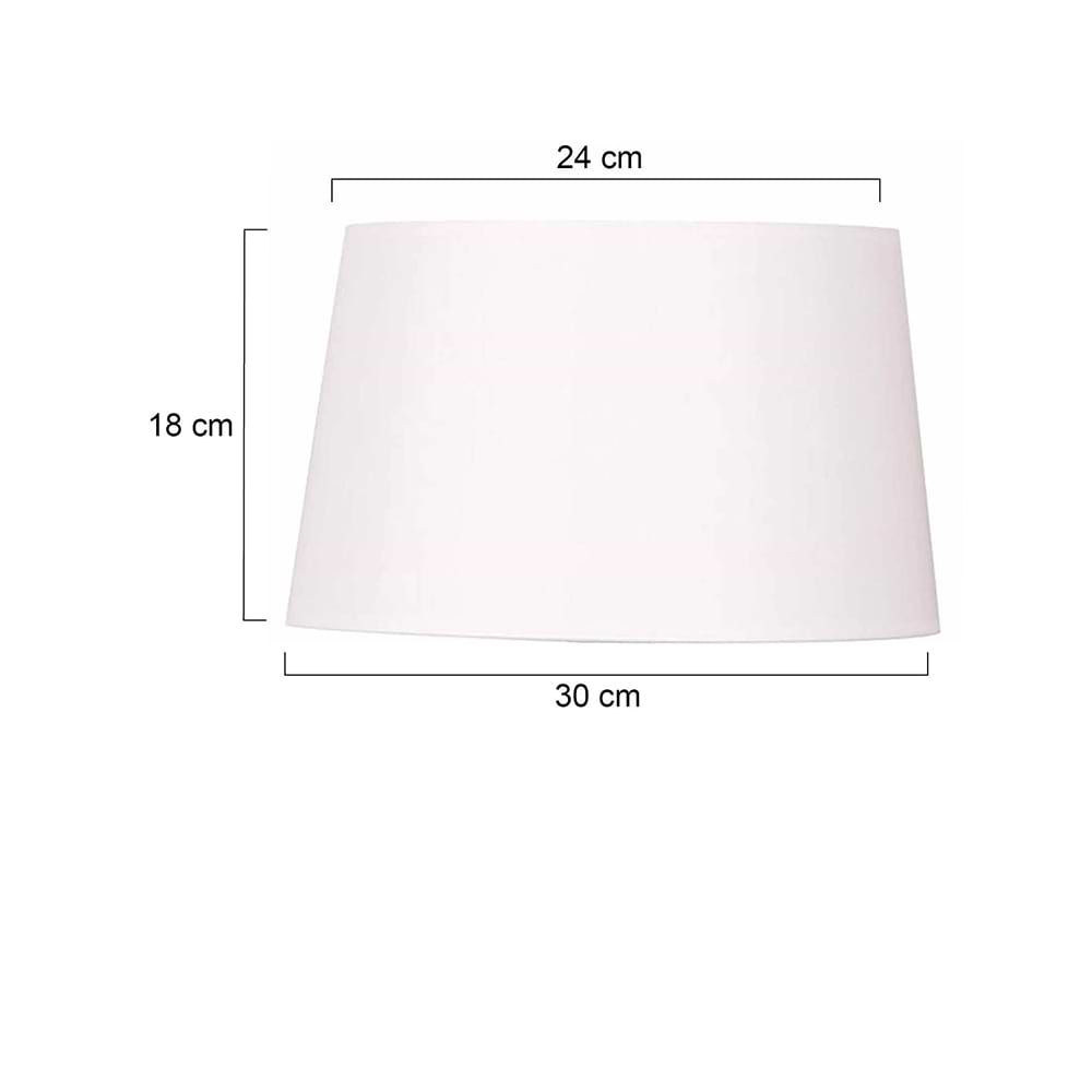 Kap 24*30*18 rond Be27 effen wit - Mexlite