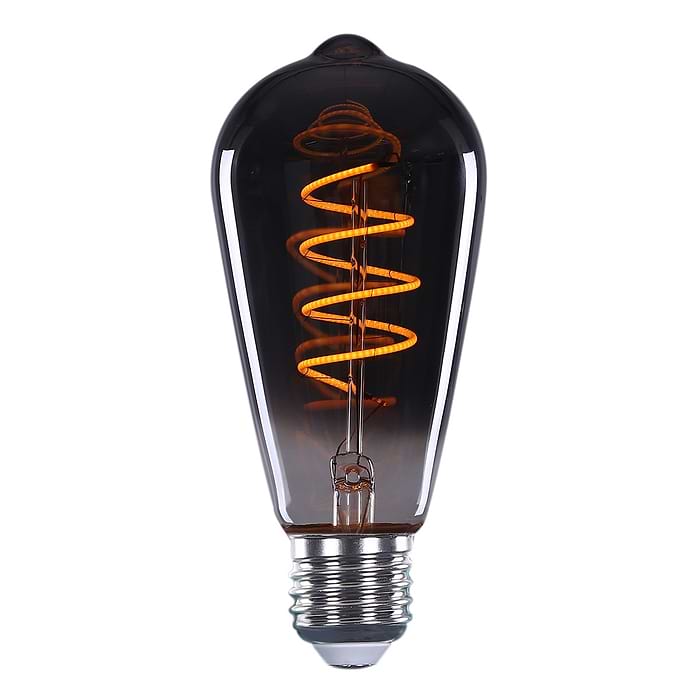 Edison St - 64 LED  4W Filament Smoke dimbaar E27 - Serie Edison LED - LED lamp - LED peer - High Light - L252119