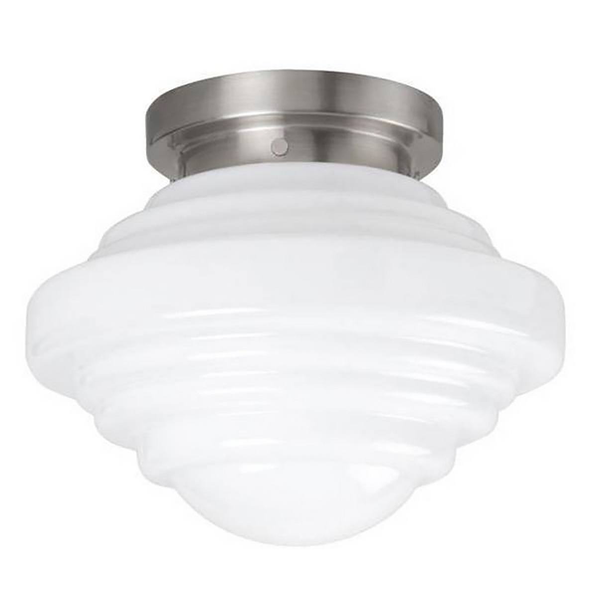 Armatuur voor Art-Deco plafonnier 25+30 cm -  E27 Nikkel-Mat - Serie Art-Deco - High Light - O100130