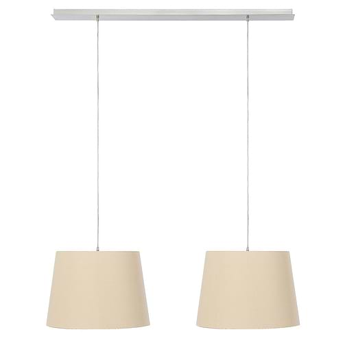 Hanglamp Balk 120cm 2-lichts Nikkel-mat - Serie Balk - Hanglamp - High Light - O103330