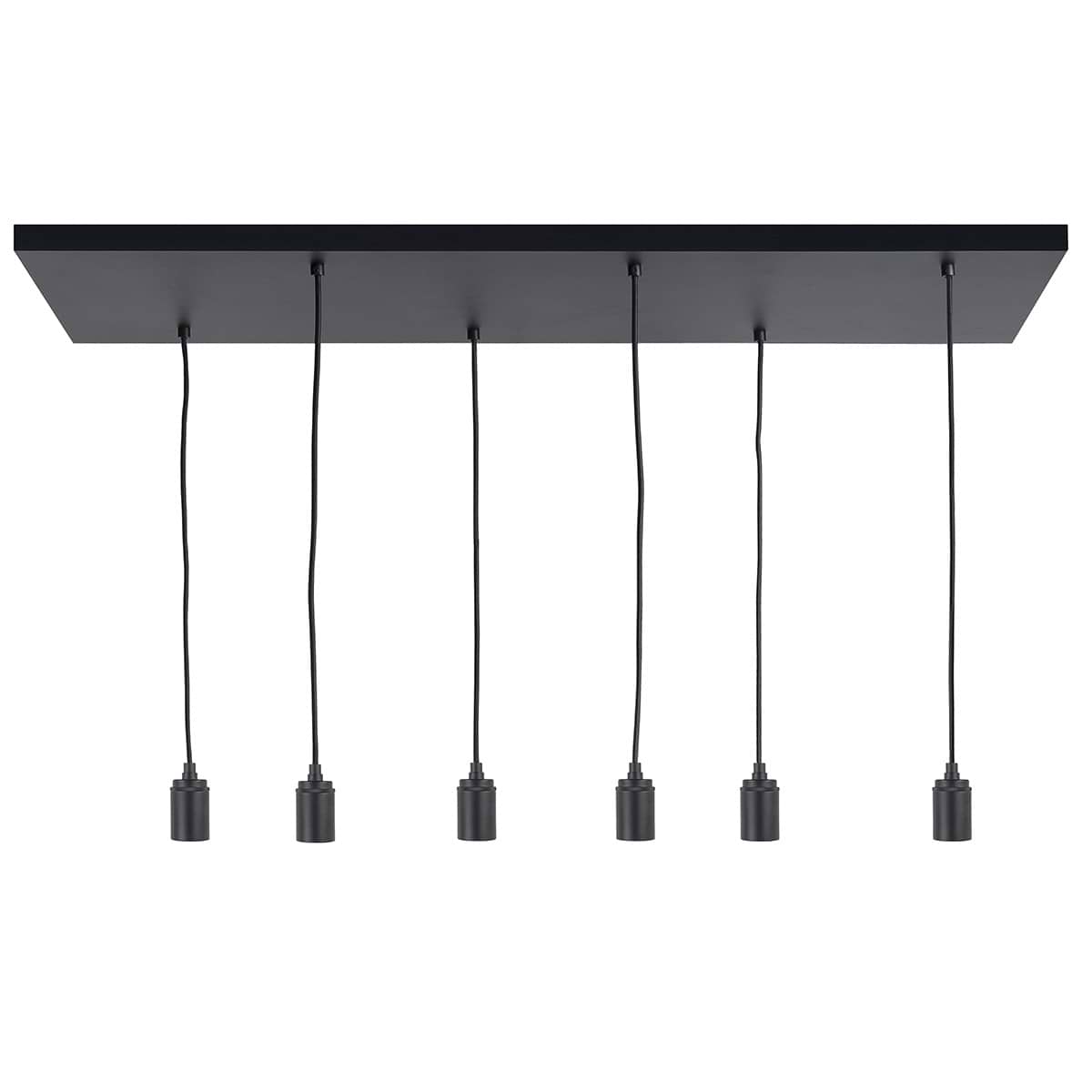 Hanglamp 100 cm -  X 35 cm -  lichts 6 X E27 Fantasy met Alu lamphouder - zonder Fantasy gloeilampen - Hanglamp - High Light - O104501