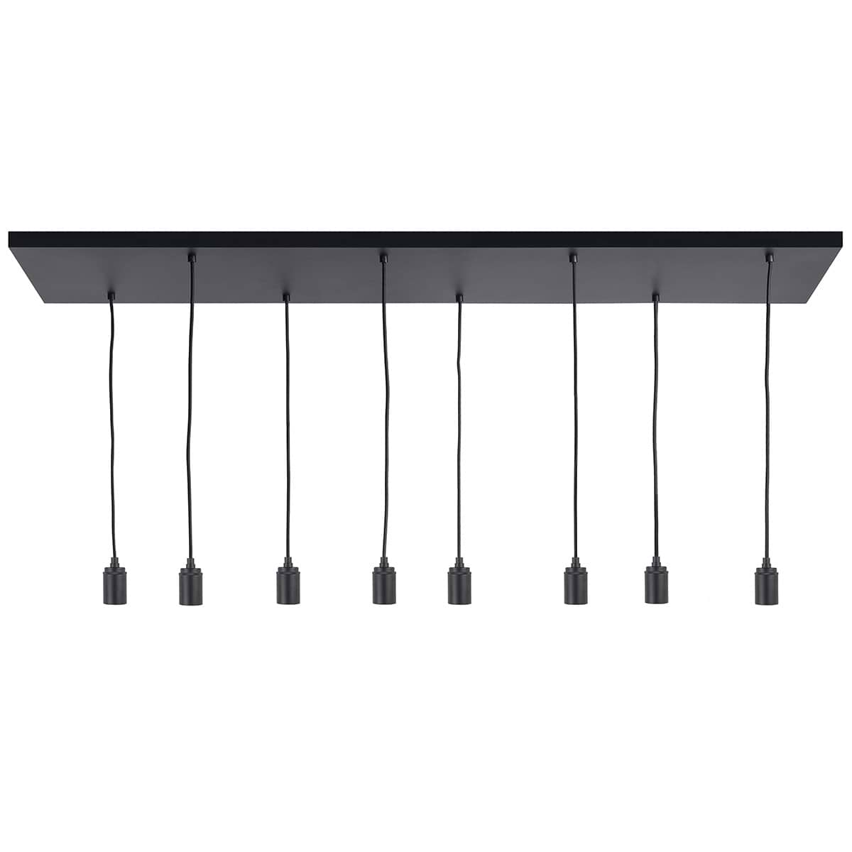 Hanglamp 130 cm -  X 35 cm -  lichts 8 X E27 Fantasy met Alu lamphouder - zonder gloeilampen - Hanglamp - High Light - O104801