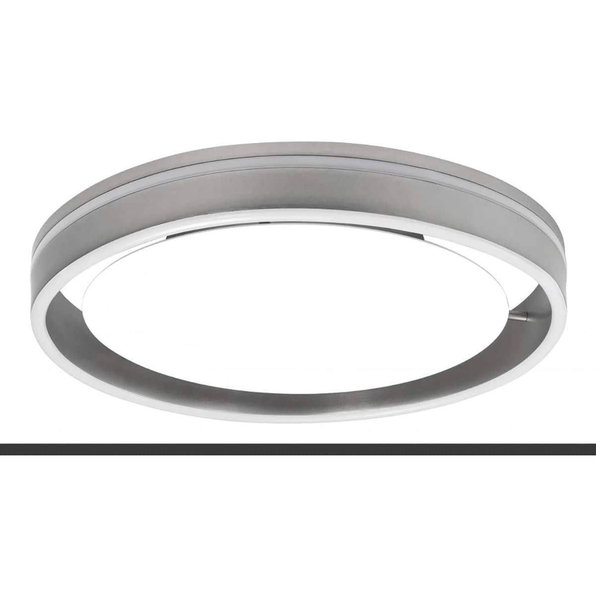 Plafonnier Double Round 40cm Nikkel Mat 30W  2700K LED dimbaar - Serie Double - High Light - P656330