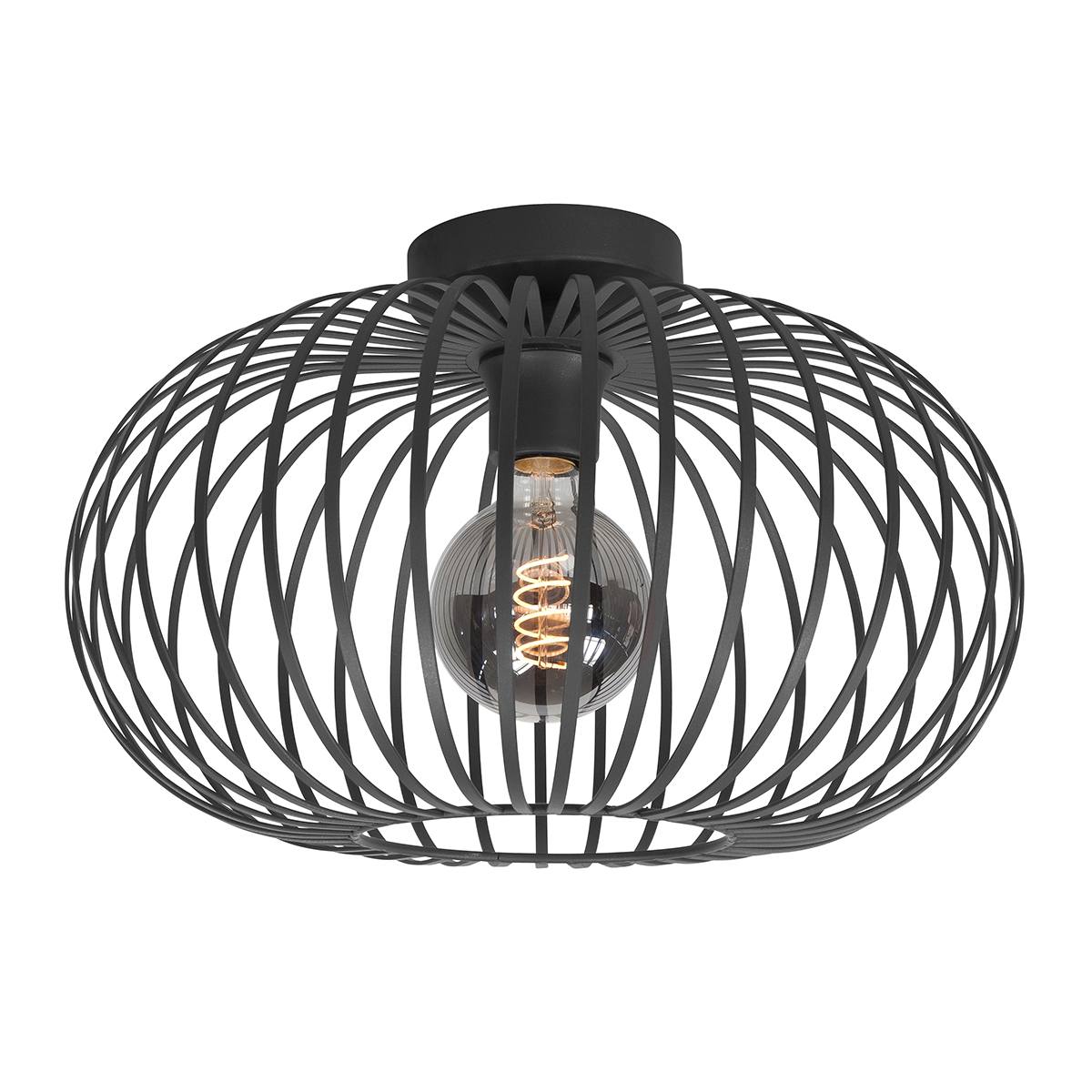 Plafonnier Bolato E27  38cm -  bruin - Serie Bolato - Plafondlamp - Plafonnier - High Light - P686101