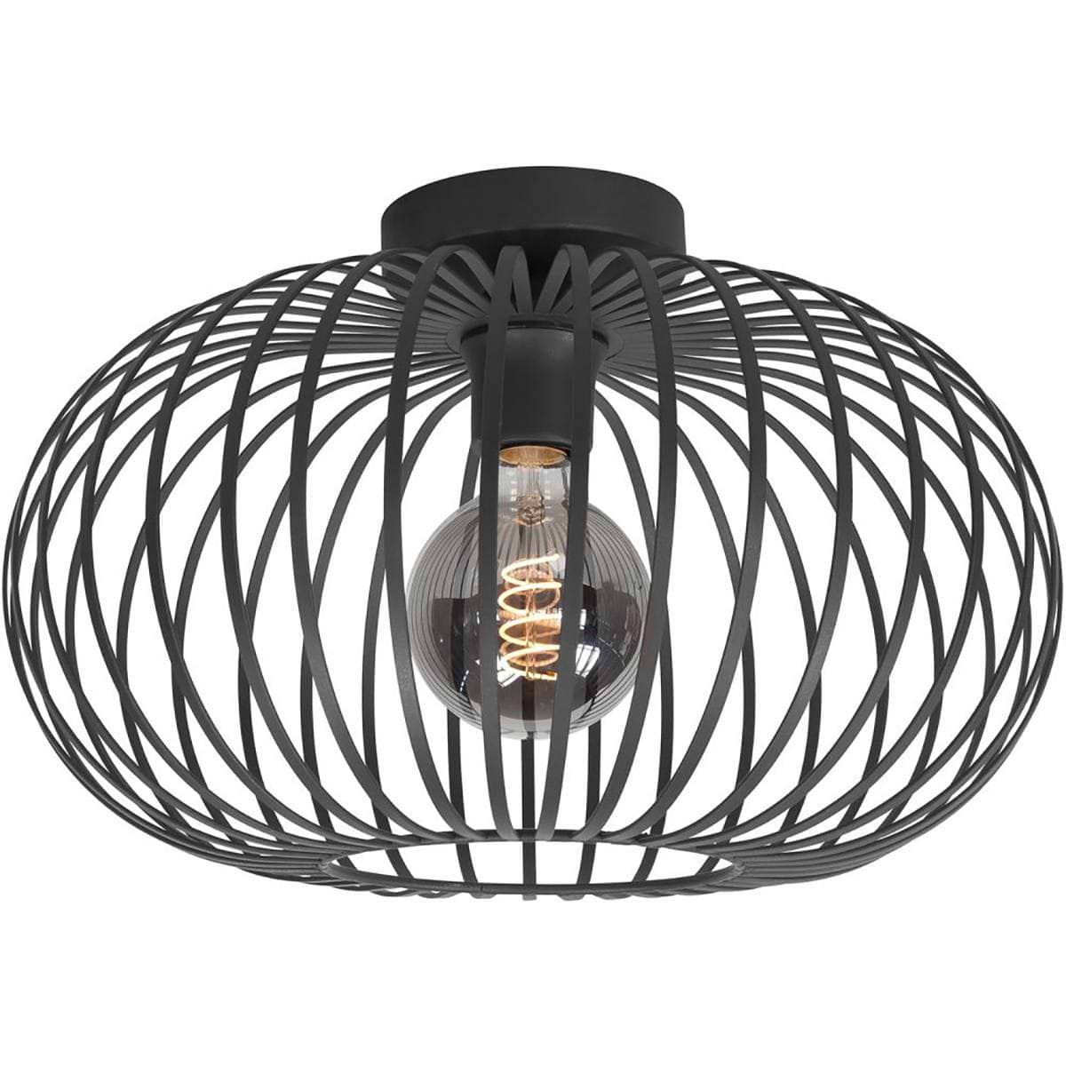 Plafonnier Bolato E27 - 50cm - zwart - HIGH LIGHT