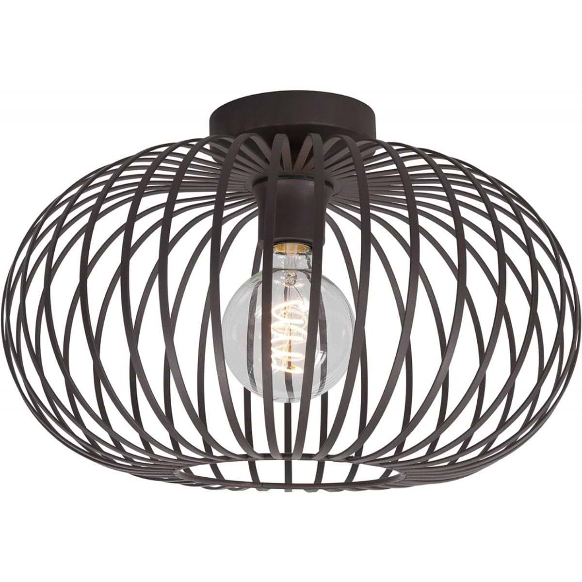 Plafonnier Bolato E27 - 50cm - bruin - HIGH LIGHT