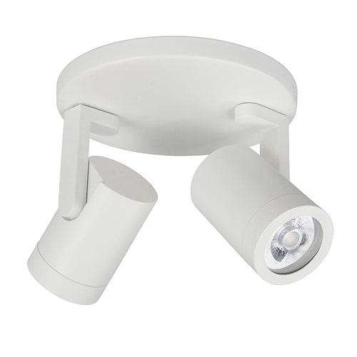 Plafondlamp - plafondspots - Halo spot 2 X GU10 LED rond Mat Wit zonder lampen - Serie Halo GU10 LED - Spots - High Light - S714600