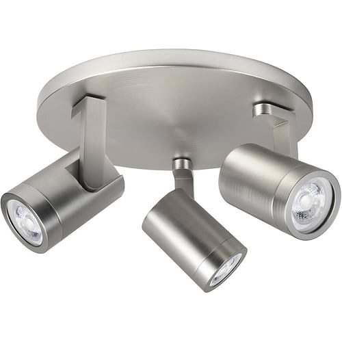 Halo spot 3 X GU10 LED rond Nikkel Mat zonder lampen - Serie Halo GU10 LED - High Light - S714730