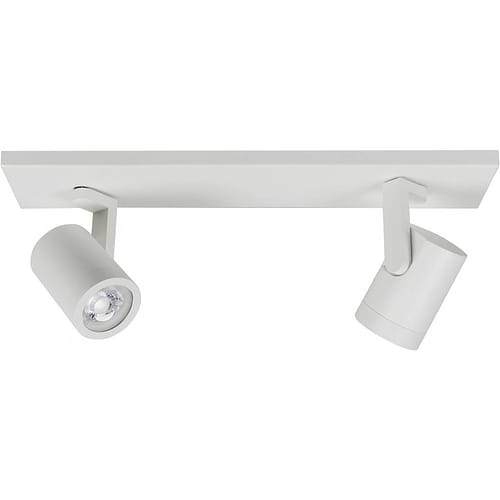 Halo spot 2 X GU10 LED balk Mat Wit zonder lampen - Serie Halo GU10 LED - High Light - S714800