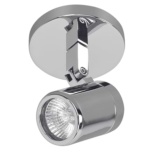 Badkamer spot (zone 2 en 3) Rain spot 1-lichts - opbouwspot - plafondspot - wandspot - plafondlamp met spot - GU10 IP44 Chroom zonder lamp - Serie Rain - Spots - High Light - S737037