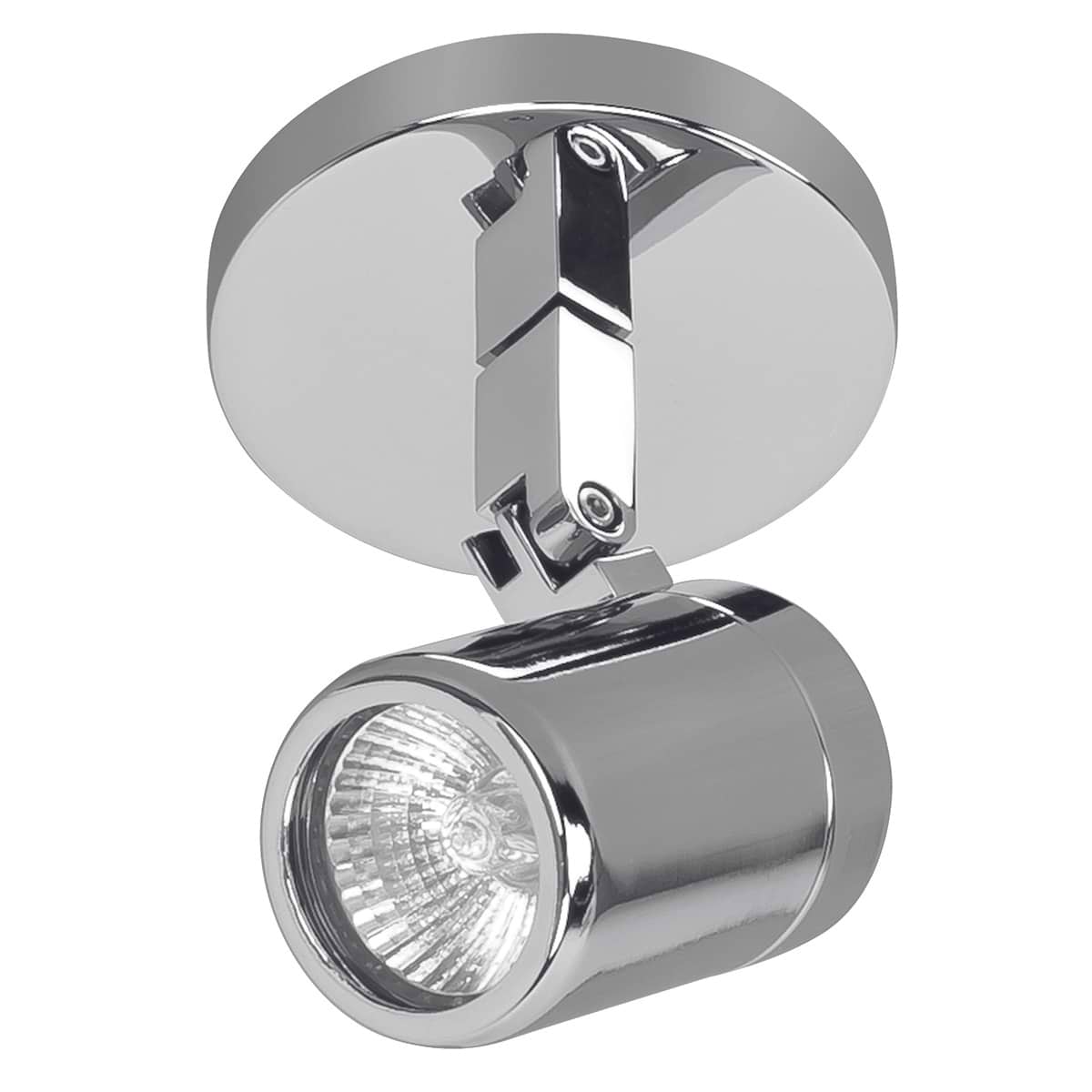 Badkamer spot (zone 2 en 3) Rain spot 1-lichts - opbouwspot - plafondspot - wandspot - plafondlamp met spot - GU10 IP44 Chroom zonder lamp - Serie Rain - Spots - High Light - S737037