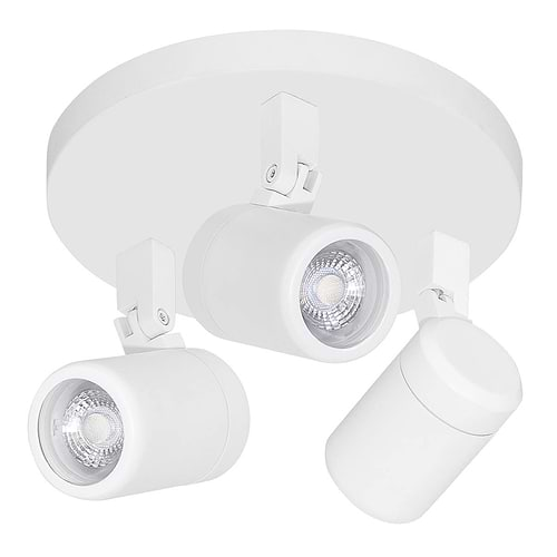 Badkamer spot (zone 2 en 3) Rain spot 3-lichts - plafondlamp met drie spots - GU10 LED rond  IP44 Mat Wit zonder lampen - Serie Rain - Spots - High Light - S737200