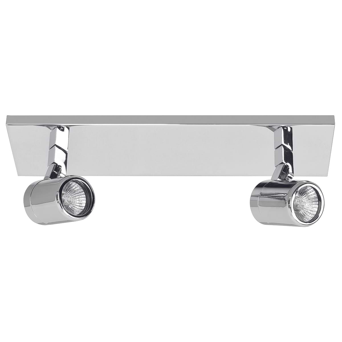 Badkamer spot (zone 2 en 3) Rain spot 2-lichts - plafondlamp met twee spots - GU10 balk IP44 Chroom zonder lampen - Serie Rain - Spots - High Light - S737537