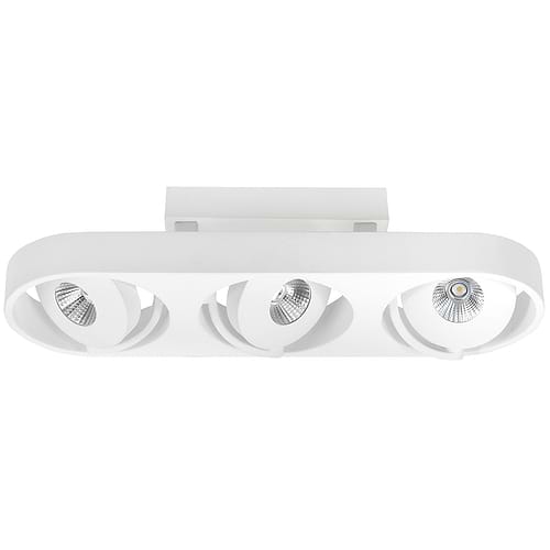 Spot Futuro - plafondlamp met drie spots - 3 X 5W Balk LED Mat Wit Dimbaar - Serie Futuro - Spots - High Light - S740600