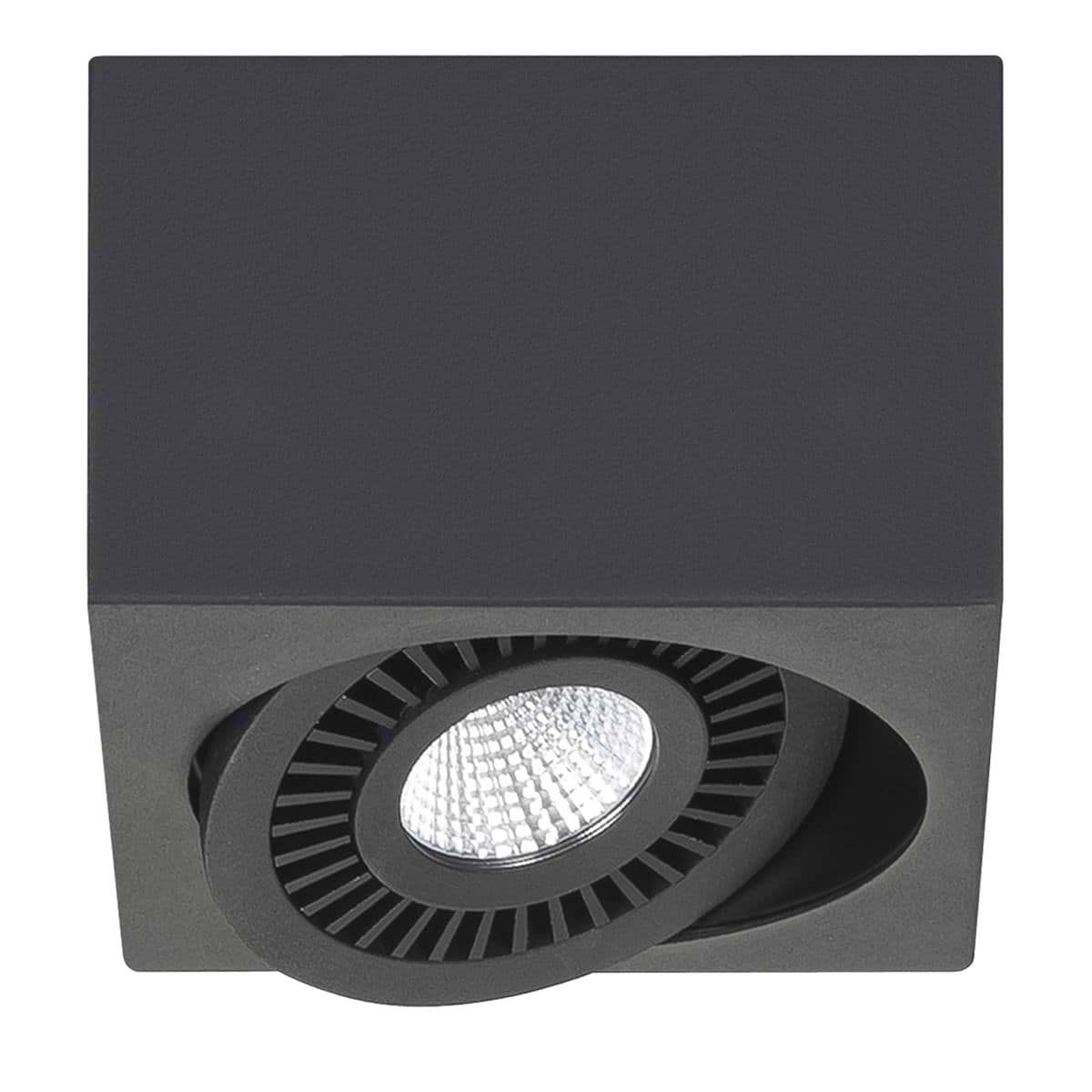 Spot Eye - opbouwspot - plafondspot - 5W Vierkant LED Mat Zwart Dimbaar - Serie Eye - Spots - High Light - S742501