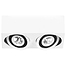 Spot Eye - plafondlamp met twee spots - 2 X 5W Rechthoek LED Mat Wit Dimbaar - Serie Eye - Spots - High Light - S742600