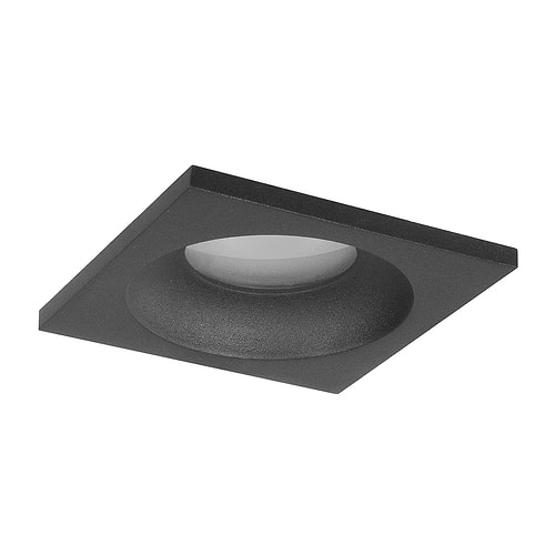 Inbouwspot badkamer (zone 2 en 3) en buiten (spatwaterdicht) - 51mm  IP44 Vierkant Zwart - Serie Inbouwspot 51mm - Spots - High Light - S782601