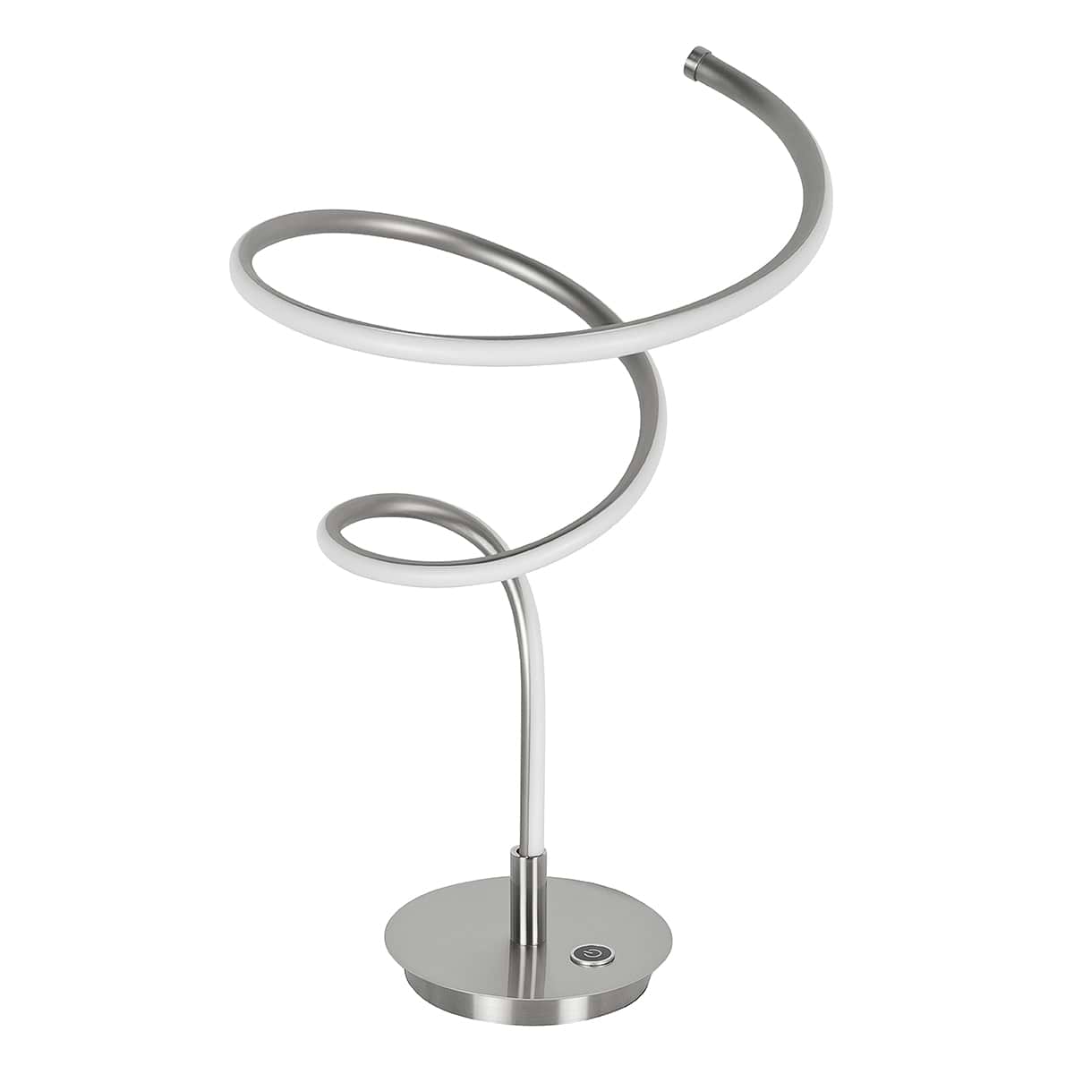 Tafellamp Curle 13W LED Nikkel Mat + Acryl met touch - Serie Curle - Tafellamp - High Light - T157030