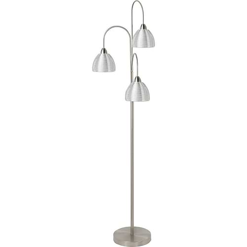 Vloerlamp Whires 3-lichts Nikkel Mat + kapjes Alu - Serie Whires - High Light - V424631