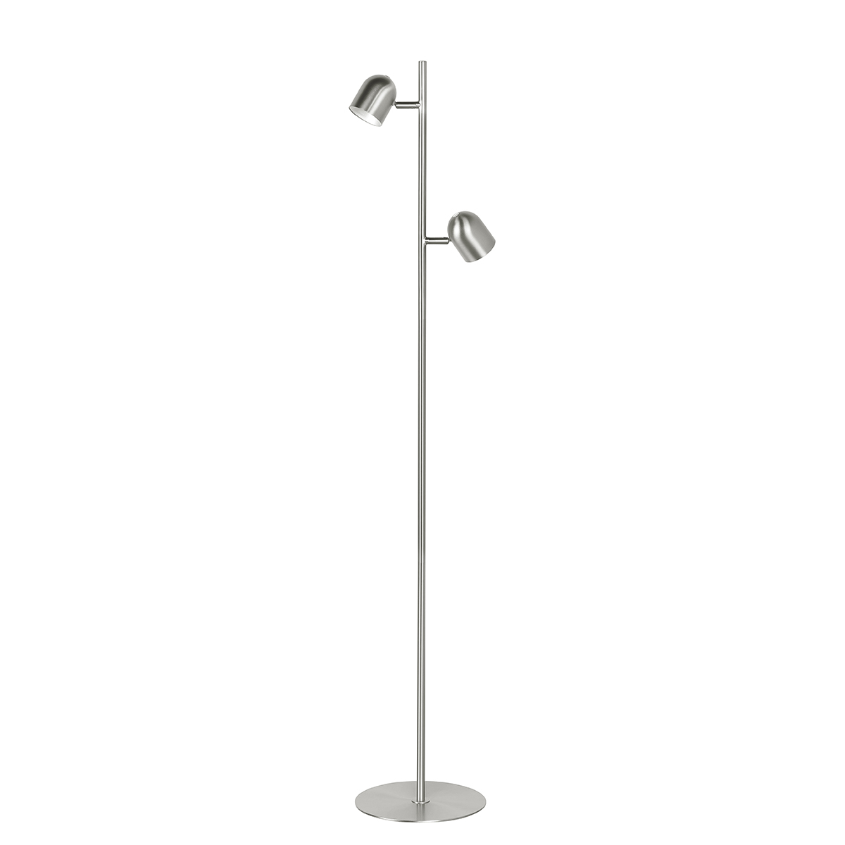 Vloerlamp Ovale 2 X 8W Nikkel - Mat + dimmers - Serie Ovale - Vloerlamp - High Light - V430230