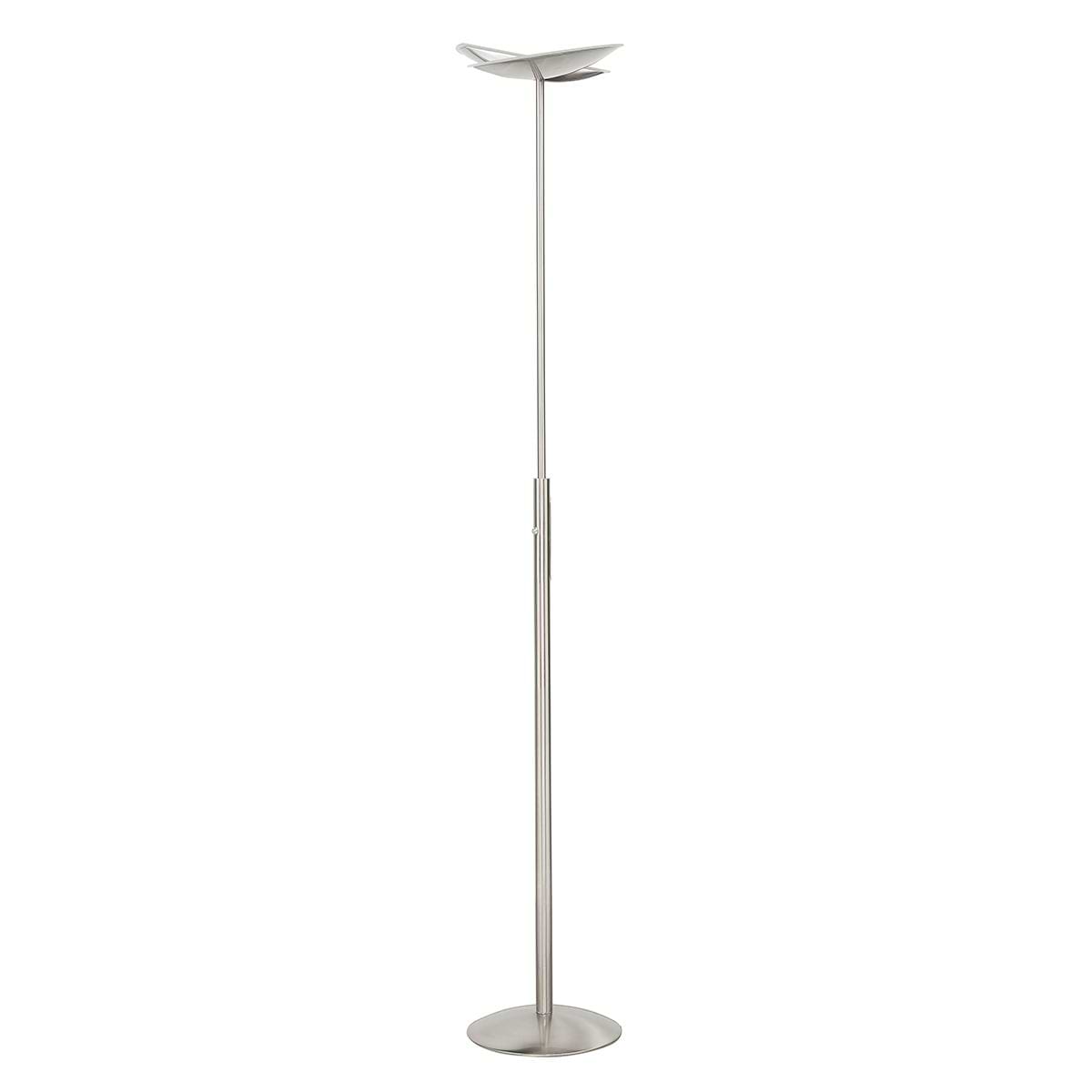 Vloerlamp Uplight Sapporo 30W LED Nikkel Mat + dimmer - Serie Uplight Sapporo - Vloerlamp - High Light - V431430
