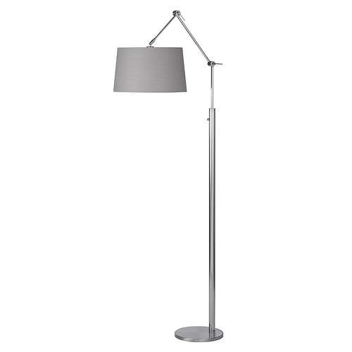 Vloerlamp Magna Rond E27 Nikkel Mat zonder kap - Serie Magna - Vloerlamp - High Light - V442130