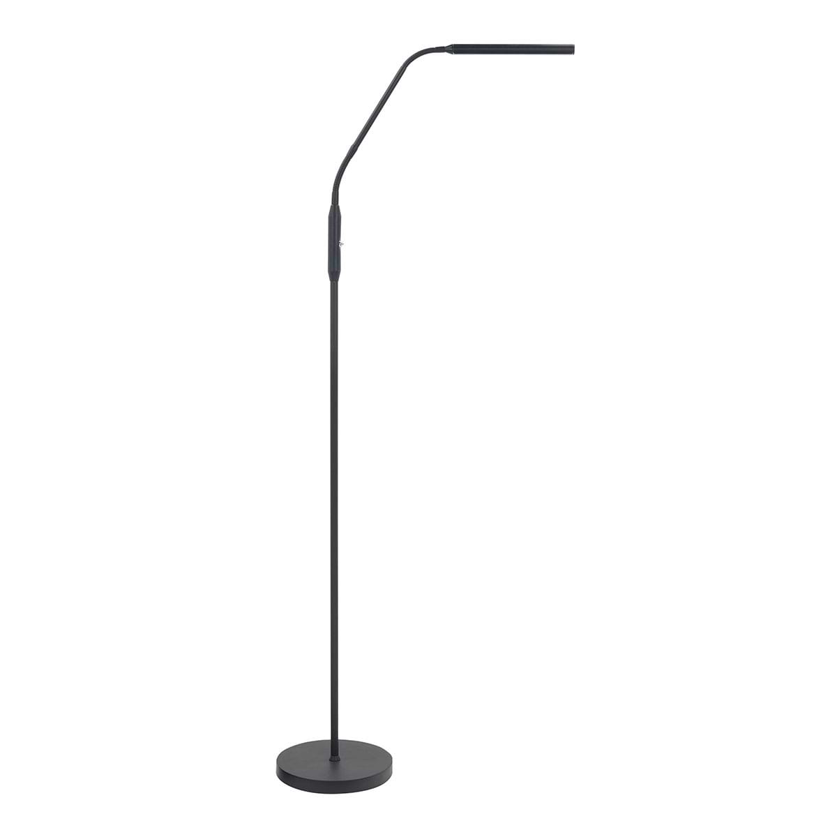 Vloerlamp - leeslamp Murcia - mat zwart metaal - inclusief dimmer - hoogte 145 cm - geintegreerde LED lichtbron - modern - HIGH LIGHT -  Deze strakke moderne leeslamp is uitgevoerd met een ingebouwde langwerpige felle LED lamp van 6