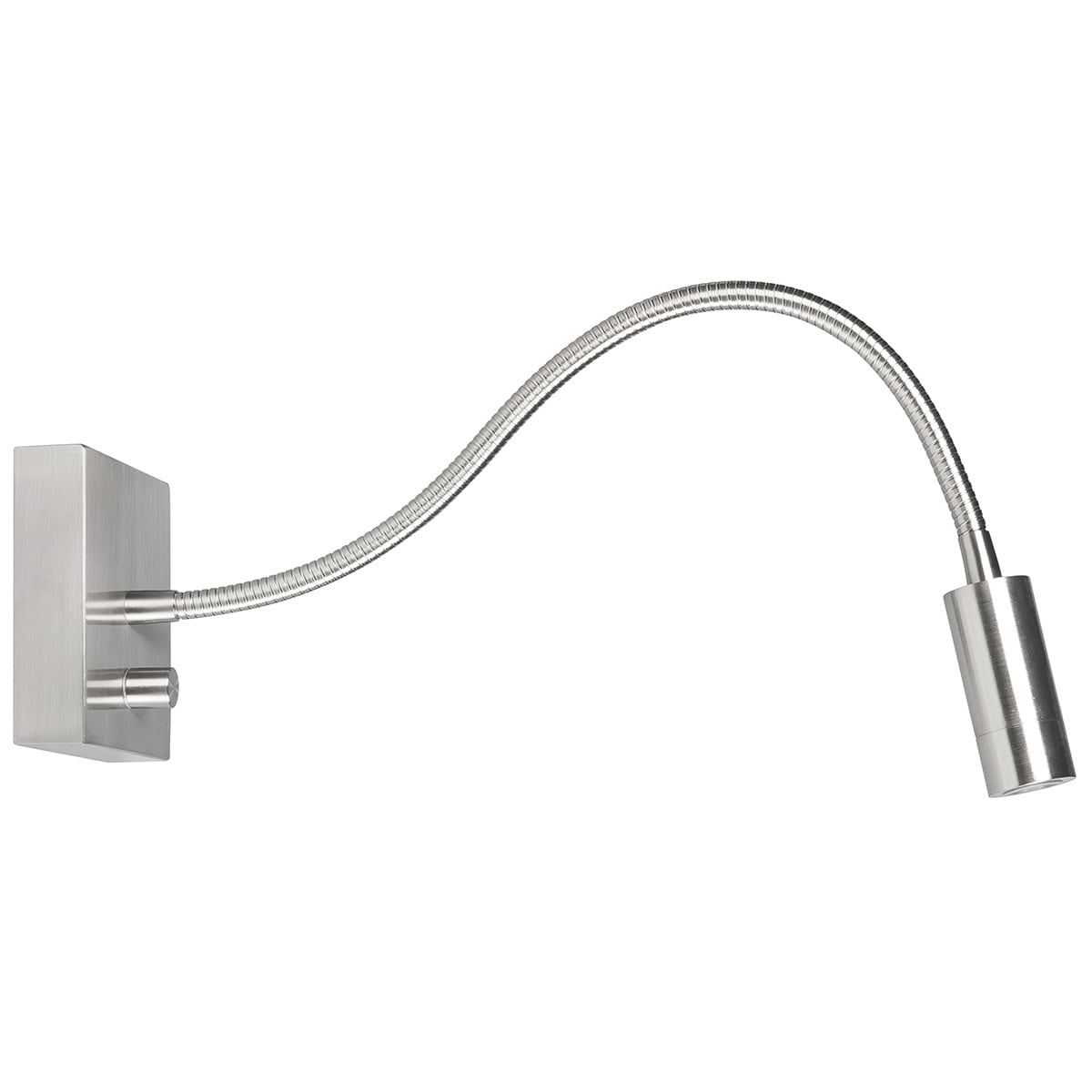 Wandlamp - leeslamp - bedlamp Blitz 3W 2700K LED Flex Nikkel Mat + dimmer - Serie Blitz - Wandlamp - High Light - W351930