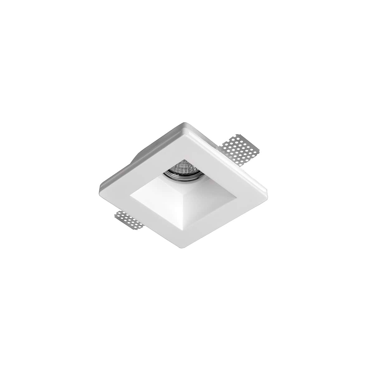 Gips inbouwspot - DL - gips vierkant "Cygan" 120x120x57mm exclusief GU10 - ART DELIGHT - DL 9129 WI