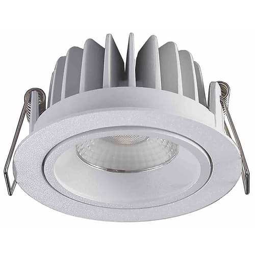 Inbouwspot badkamer en beschutte plaatsen buiten - dimbaar LED - DL - wit rond instelbaar - kantelbaar - kantelbaar 10W IP44 2700K 36º - serie VENICE - ART DELIGHT. Deze badkamerspot is exclusief de benodigde driver. Deze driver kunt u direct in onze webshop erbij bestellen: Driver Tridonic 10w Dimbaar - artikelnummer 87500273. U heeft 1 driver per spot nodig. - DL 1210 WH