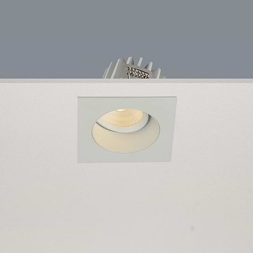 Inbouwspot badkamer en beschutte plaatsen buiten - dimbaar LED - DL - wit vierkant verzonken dimbaar kantelbaar. 8W IP44 2700K 36º - serie VENICE - ART DELIGHT. Deze badkamerspot is exclusief de benodigde driver. Deze driver kunt u direct in onze webshop erbij bestellen: Driver Tridonic 10w Dimbaar - artikelnummer 87500273. U heeft 1 driver per spot nodig. - DL 2808 WH