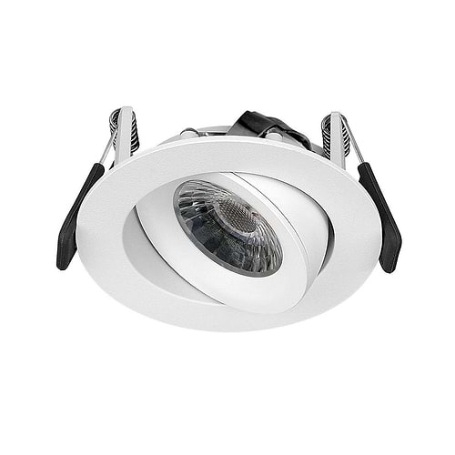 Inbouwspot badkamer en beschutte plaatsen buiten - DL - wit rond kantelbaar LED 9W IP54 1800-3000K 36º + driver. Kantelbaar: 30° en draaibaar: 360° - ART DELIGHTDeze spot beschikt over een geïntegreerde LED lichtbrond die dimbaar is - Dim To Warm. De spot is inclusief driver THU-09C0210-H. De spot heeft een lage inbouwdiepte van 48 mm! - DL 4109 WH DTW