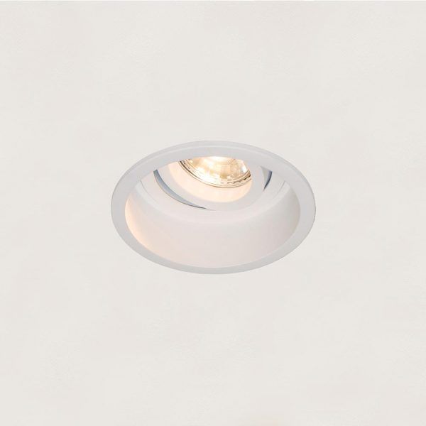 Inbouwspot - DL - wit rond verzonken "Rex" kantelbaar GU10 35W IP20 - ART DELIGHT - DL 880 WI