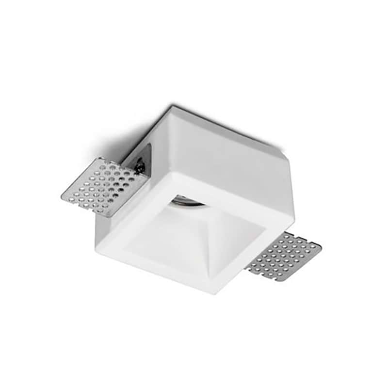 Gips inbouwspot - DL - gips vierkant "Touré" 80x80x55mm exclusief GU10 - ART DELIGHT - DL 9284 WI
